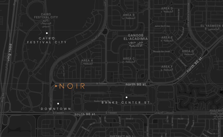 Noir Mall New Cairo lcation nfifth settlement